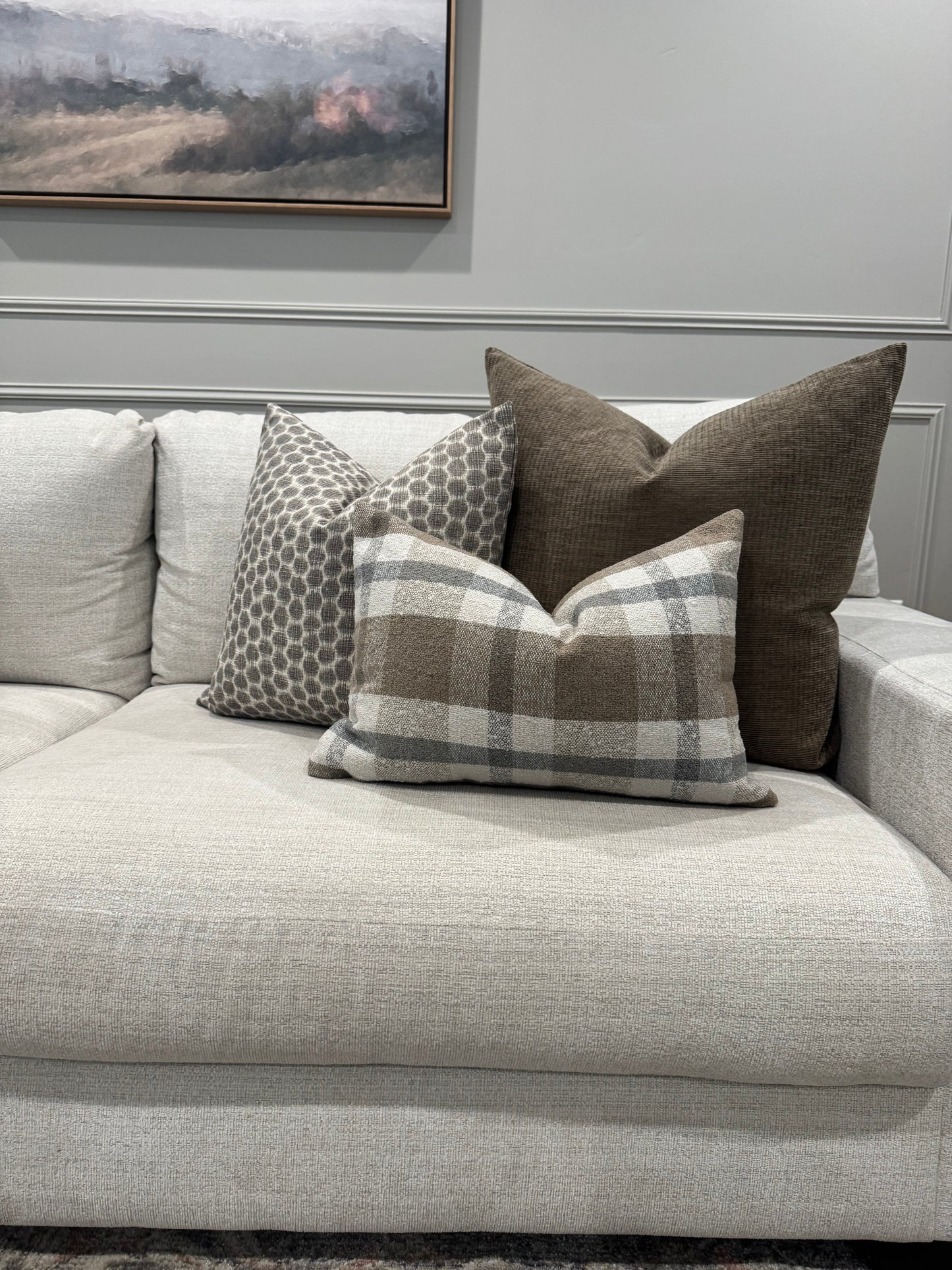 Brown Plaid Pillow Cover