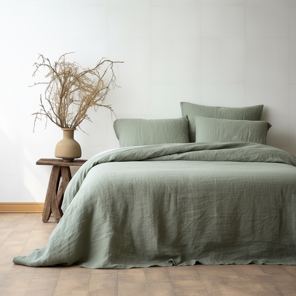 projects High-quality linen duvet cover sets for oversized beds Oversized linen duvet cover sets for designer spaces King-sized linen duvet covers with premium fabric Designer linen bedding sets for large mattresses Customizable linen duvet cover sets for interior styling Oversized linen duvet covers with stylish designs Designer linen duvet cover sets for interior decorators Luxury linen bedding collections for oversized mattress#color_moss