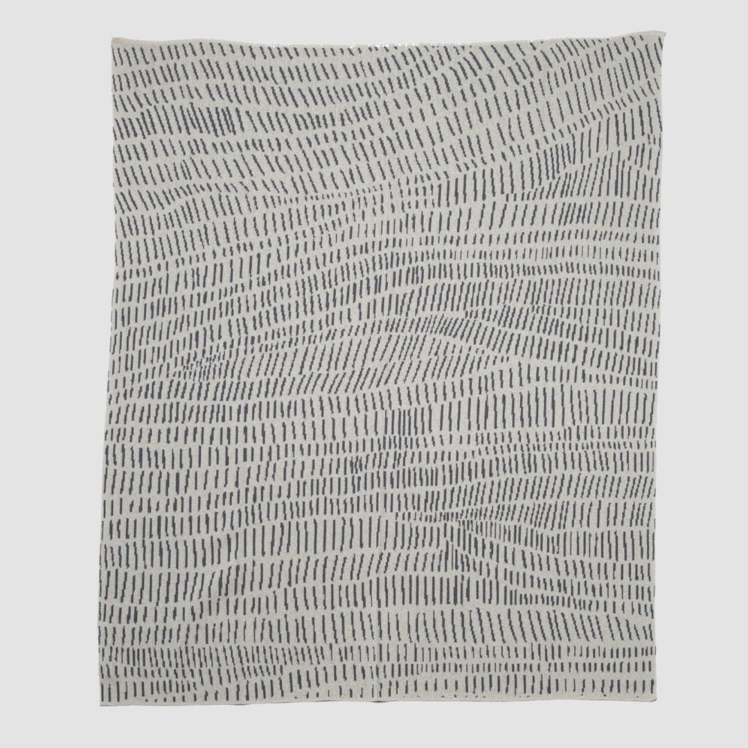 Cotton Sustainable Knit Throw Blanket - Terrains by Jill Malek