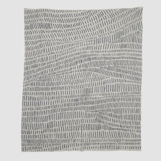 Cotton Sustainable Knit Throw Blanket - Terrains by Jill Malek