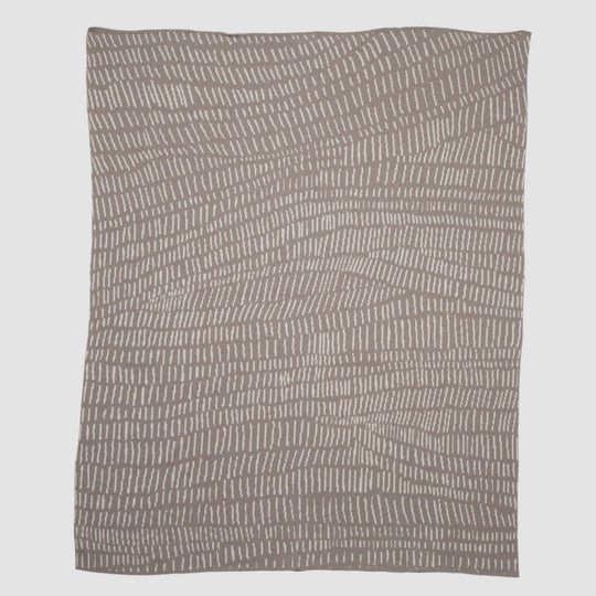 Cotton Sustainable Knit Throw Blanket - Terrains by Jill Malek