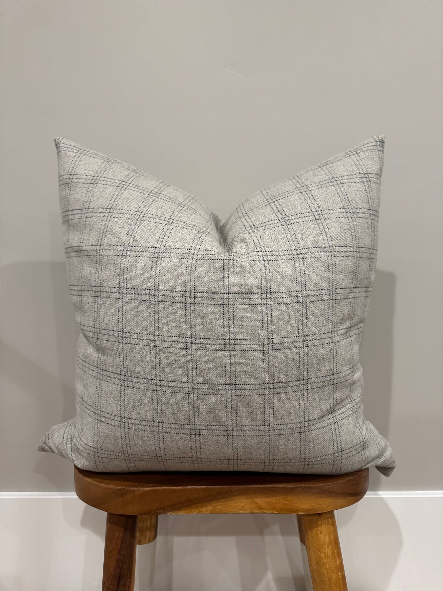 Ash Plaid Pillow Cover