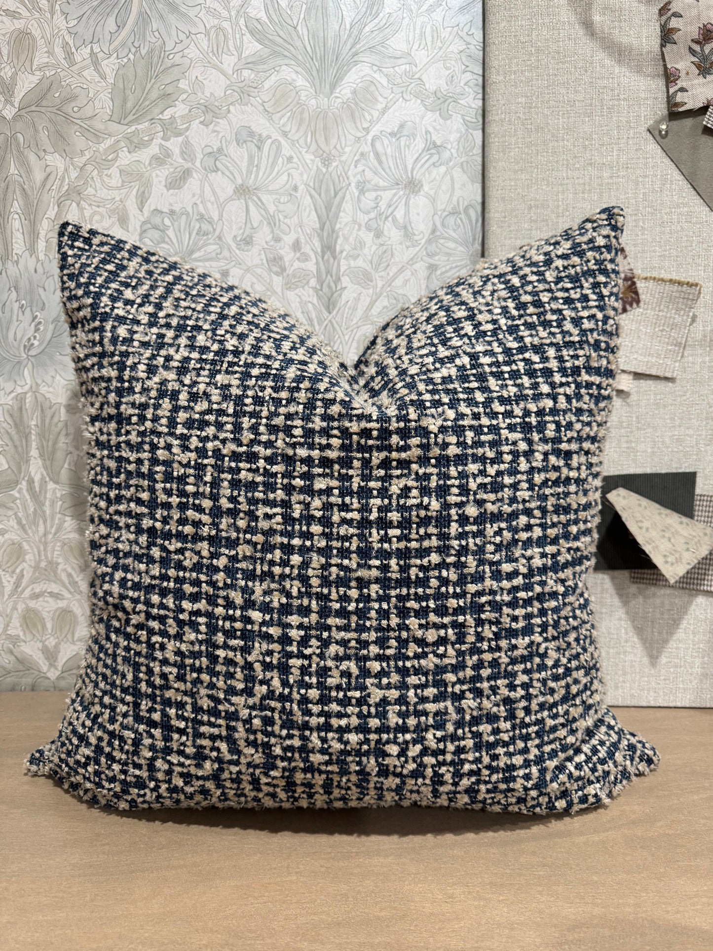 Navy textured Pillow Cover