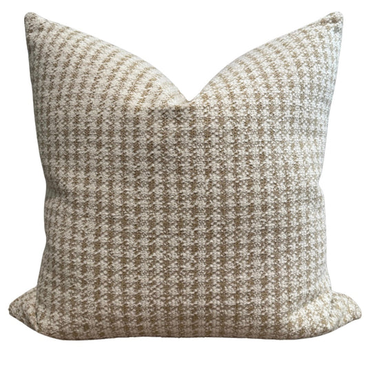Gold/cream houndstooth Pillow Cover