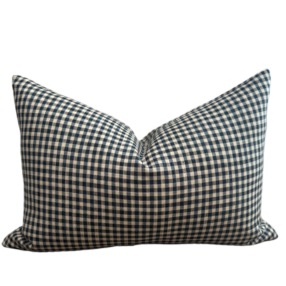 Blue Check Pillow Cover