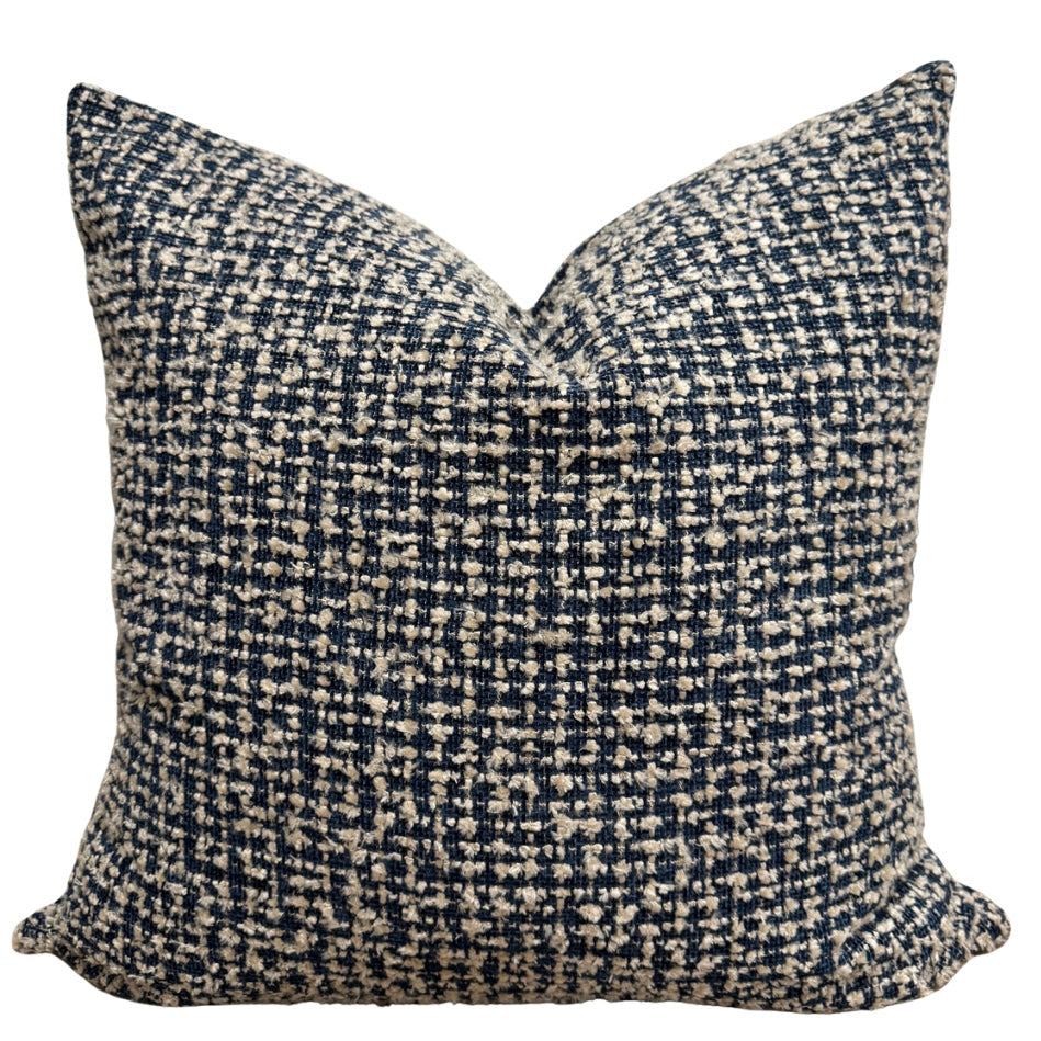Navy textured Pillow Cover
