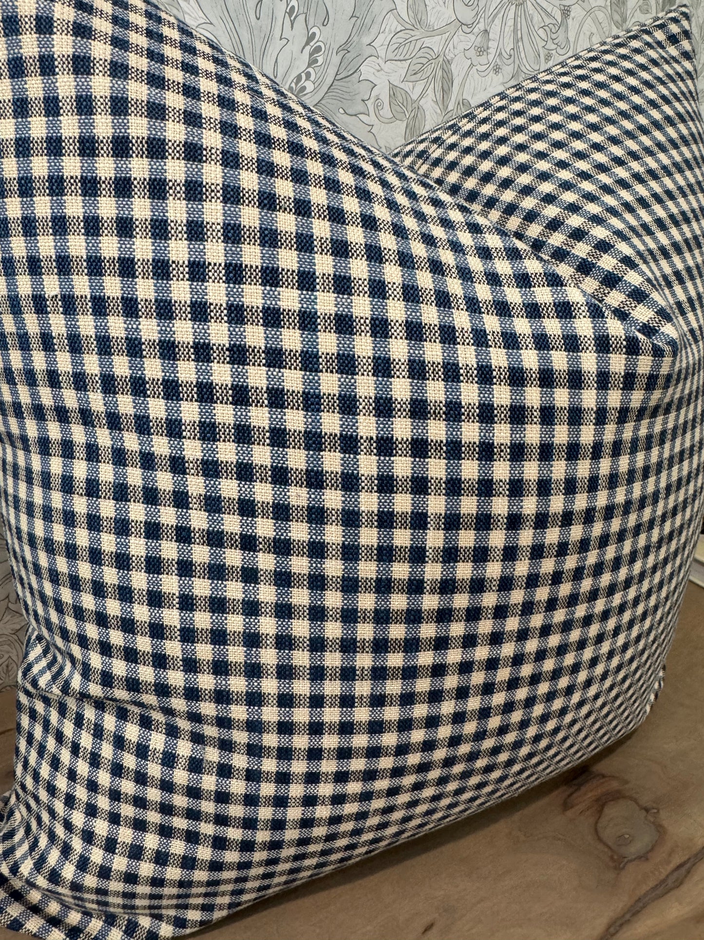 Blue Check Pillow Cover