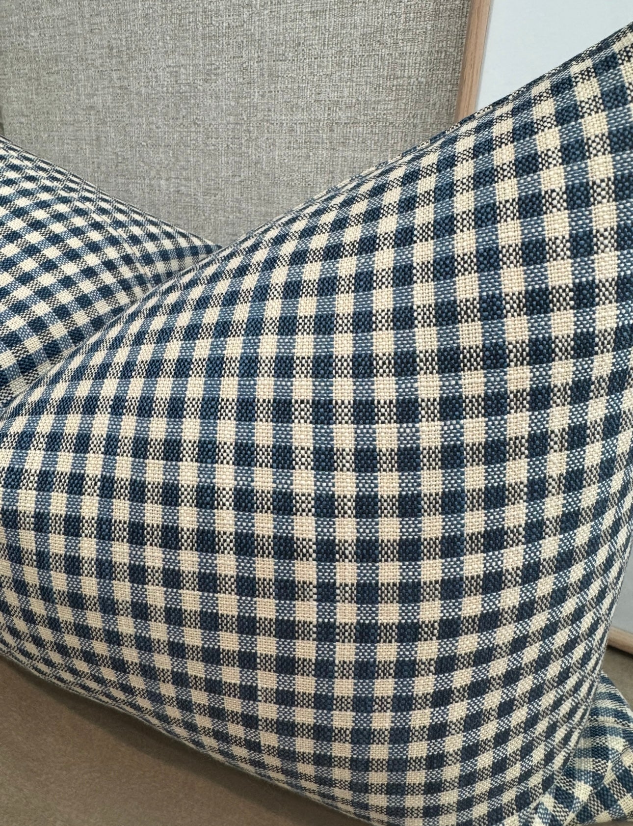 Blue Check Pillow Cover