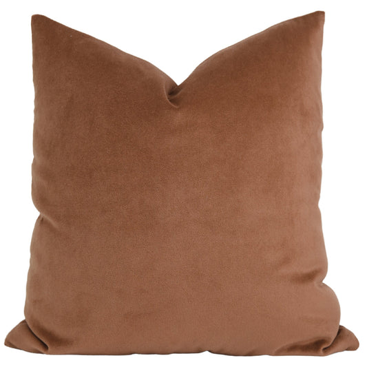 Copper Velvet Throw Pillow