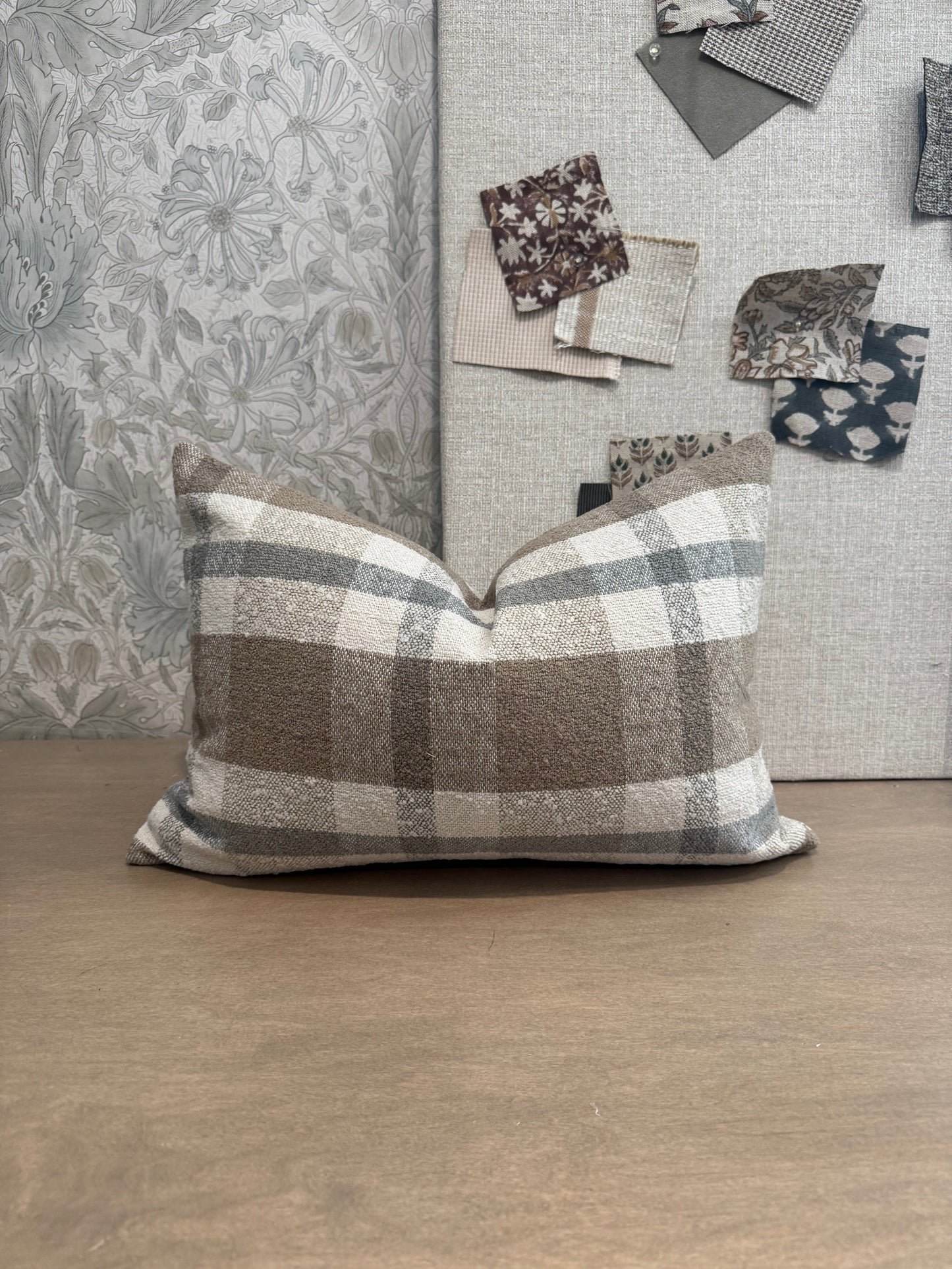 Brown Plaid Pillow Cover