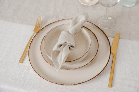 Flax Linen luxurious table napkins #color_natural-linen