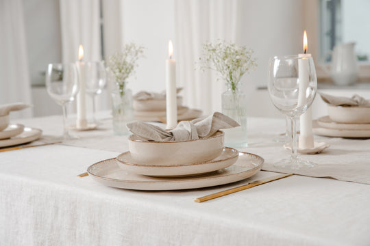 Flax Linen luxurious table napkins #color_natural-linen