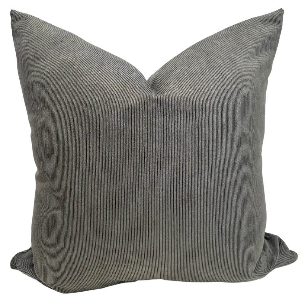 Green/Grey Corduroy Pillow Cover