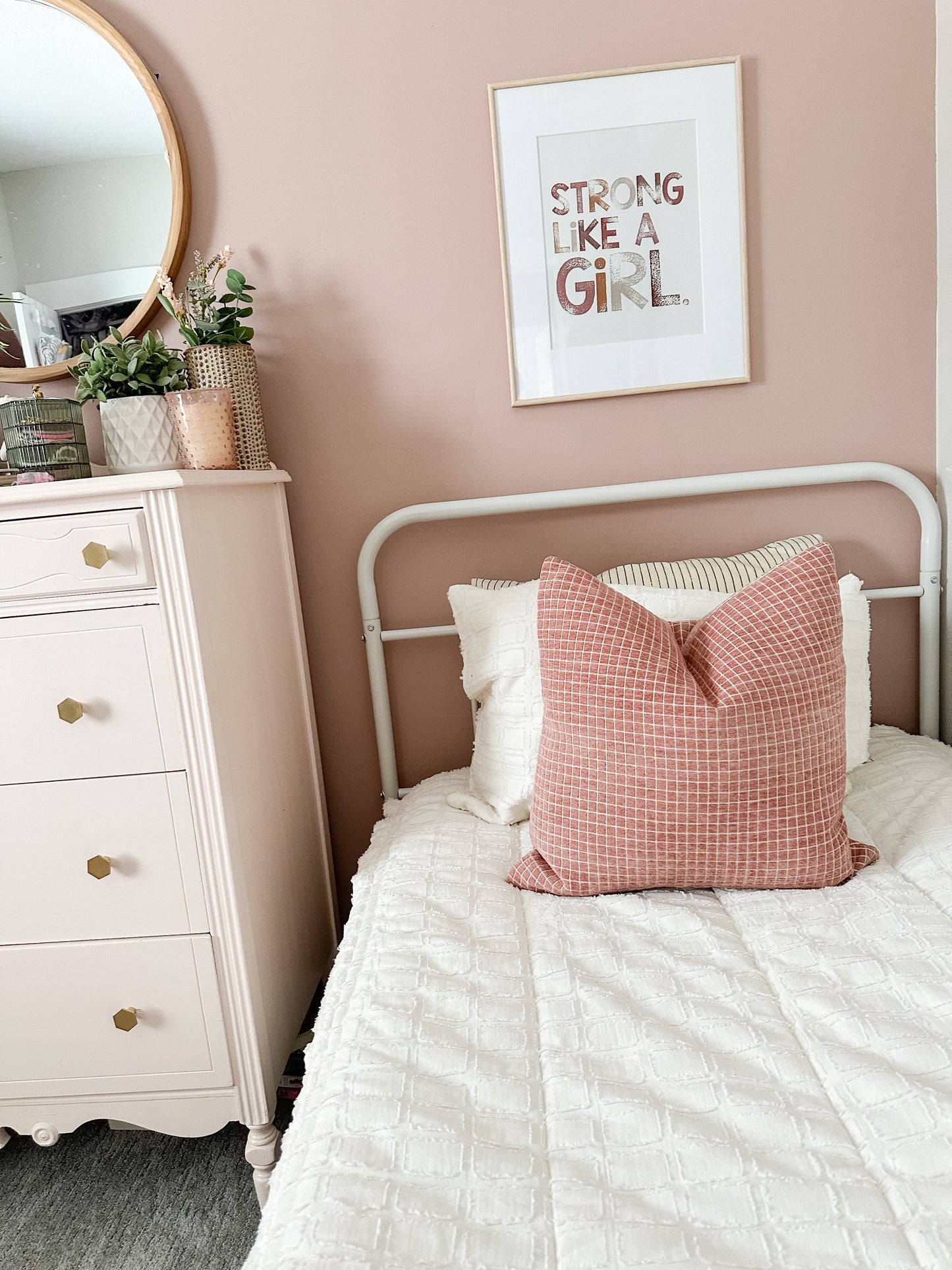 Pink Maddie Pillow Cover