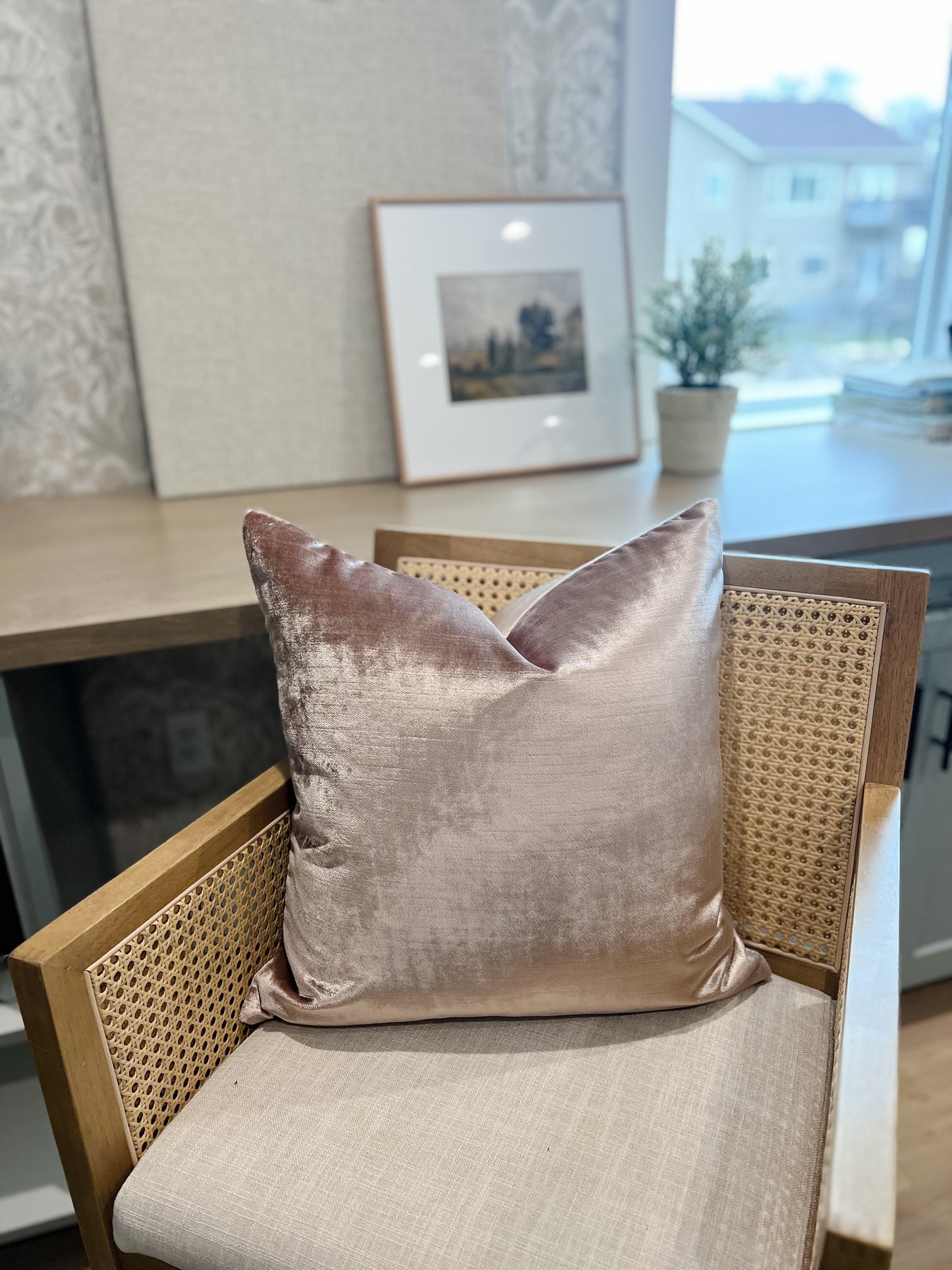 Pink Velvet Pillow Cover