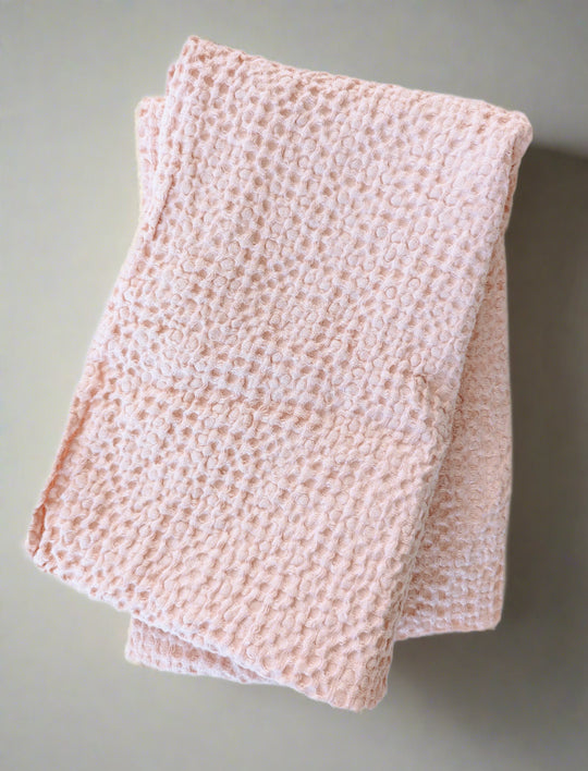 Waffle throw blankets for beds #color_faded-pink