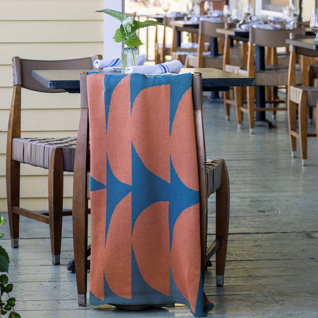 Knit Modern Throw Blanket - Poly Kaareva by Petra Kaksonen