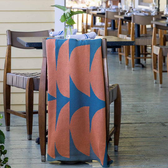 Knit Modern Throw Blanket - Poly Kaareva by Petra Kaksonen