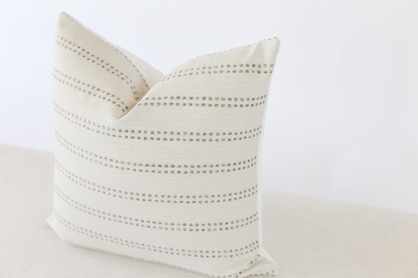 Tatum Stripe Grey Throw Pillow