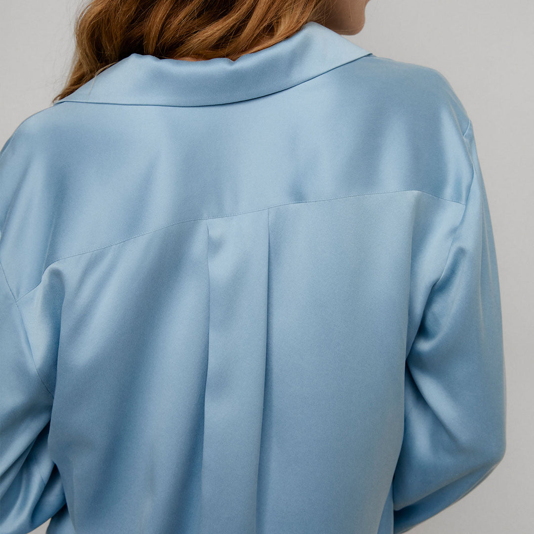 Washable Silk Button Up Long Sleeve