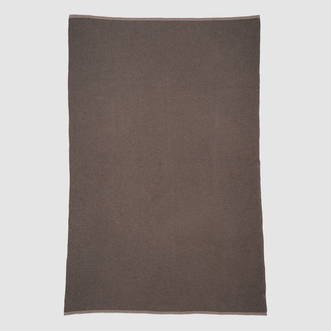 Merino Wool Knit Solid Textured Throw Blanket
