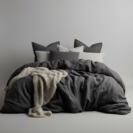 Benefits of linen  King-sized linen duvet covers with premium fabric Designer linen bedding sets for large mattresses Customizable linen duvet cover sets for interior styling Oversized linen duvet covers with stylish designs Designer linen duvet cover sets for interior decorators Luxury linen bedding collections for oversized mattresses Premium linen duvet covers with customizable options bedding #color_ancient-ashes