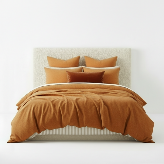 European Linen Duvet Cover Set Oversized linen duvet covers with stylish designs Designer linen duvet cover sets for interior decorators Luxury linen bedding collections for oversized mattresses Premium linen duvet covers with customizable options King-sized linen duvet cover sets for interior design enthusiasts Oversized linen duvet covers with hypoallergenic properties #color_burnt-orange