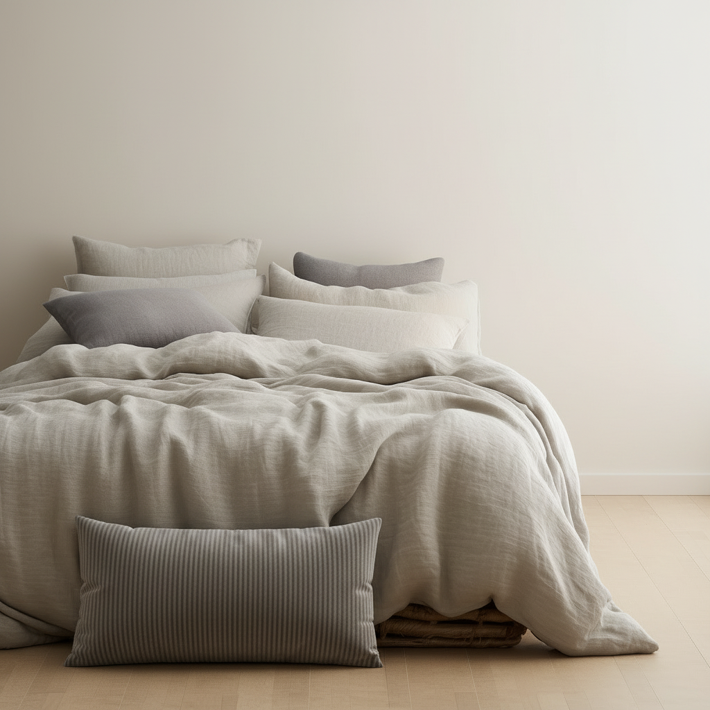 Fine linen King-sized linen duvet covers with premium fabric Designer linen bedding sets for large mattresses Customizable linen duvet cover sets for interior styling Oversized linen duvet covers with stylish designs Designer linen duvet cover sets for interior decorators Luxury linen bedding collections for oversized mattresses Premium linen duvet covers with customizable options bedding sets #color_natural