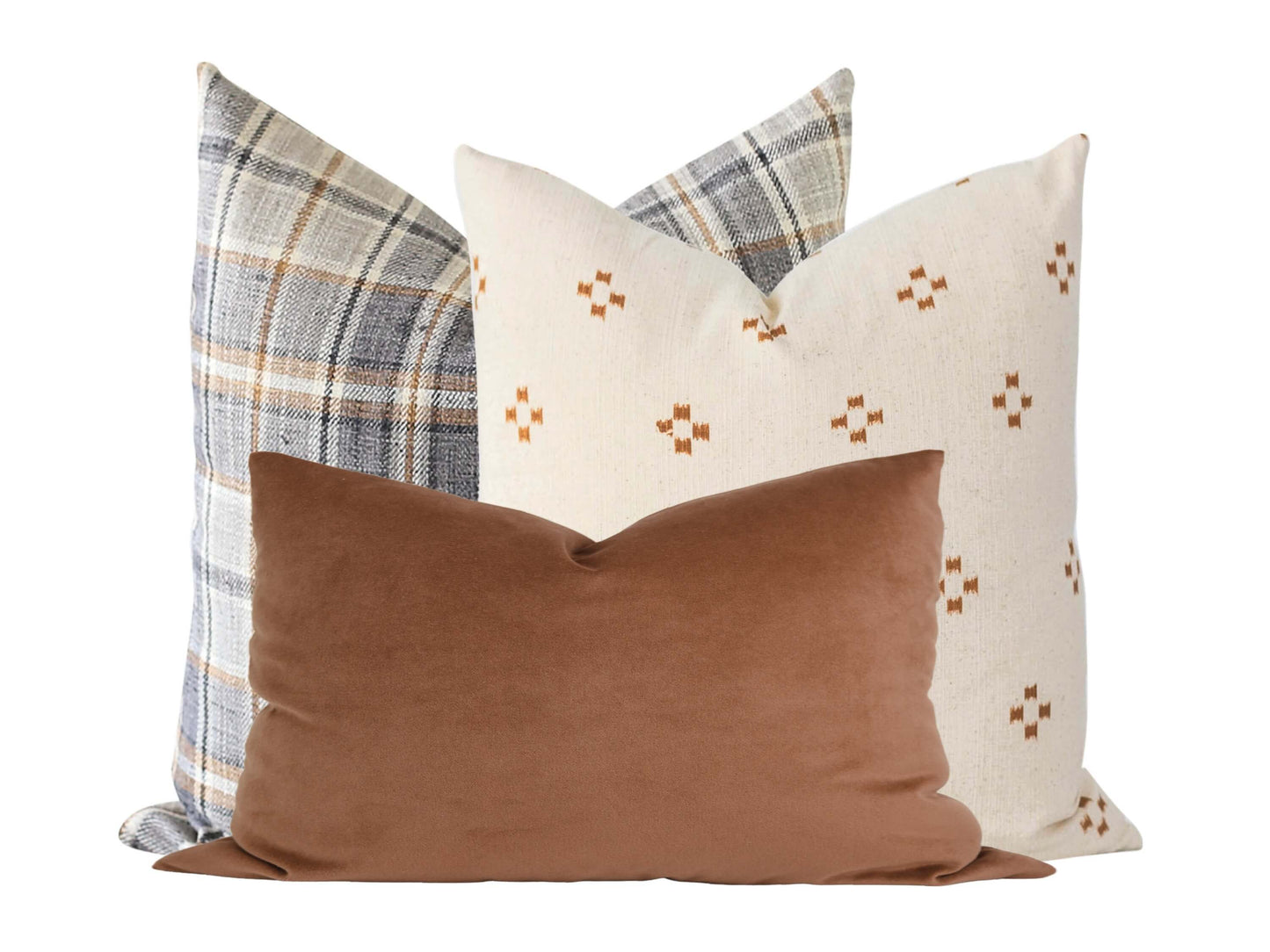 Copper Velvet Throw Pillow