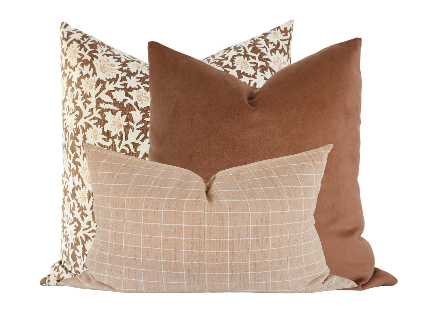 Copper Velvet Throw Pillow