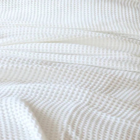 Experience the Ultimate in Comfort with Oversized Turkish Cotton Waffle Blankets – Soft, Breathable, and Perfectly Sized for Luxurious Bedding. Elevate Your Sleep with Premium Cotton Bedding Essentials#color_white