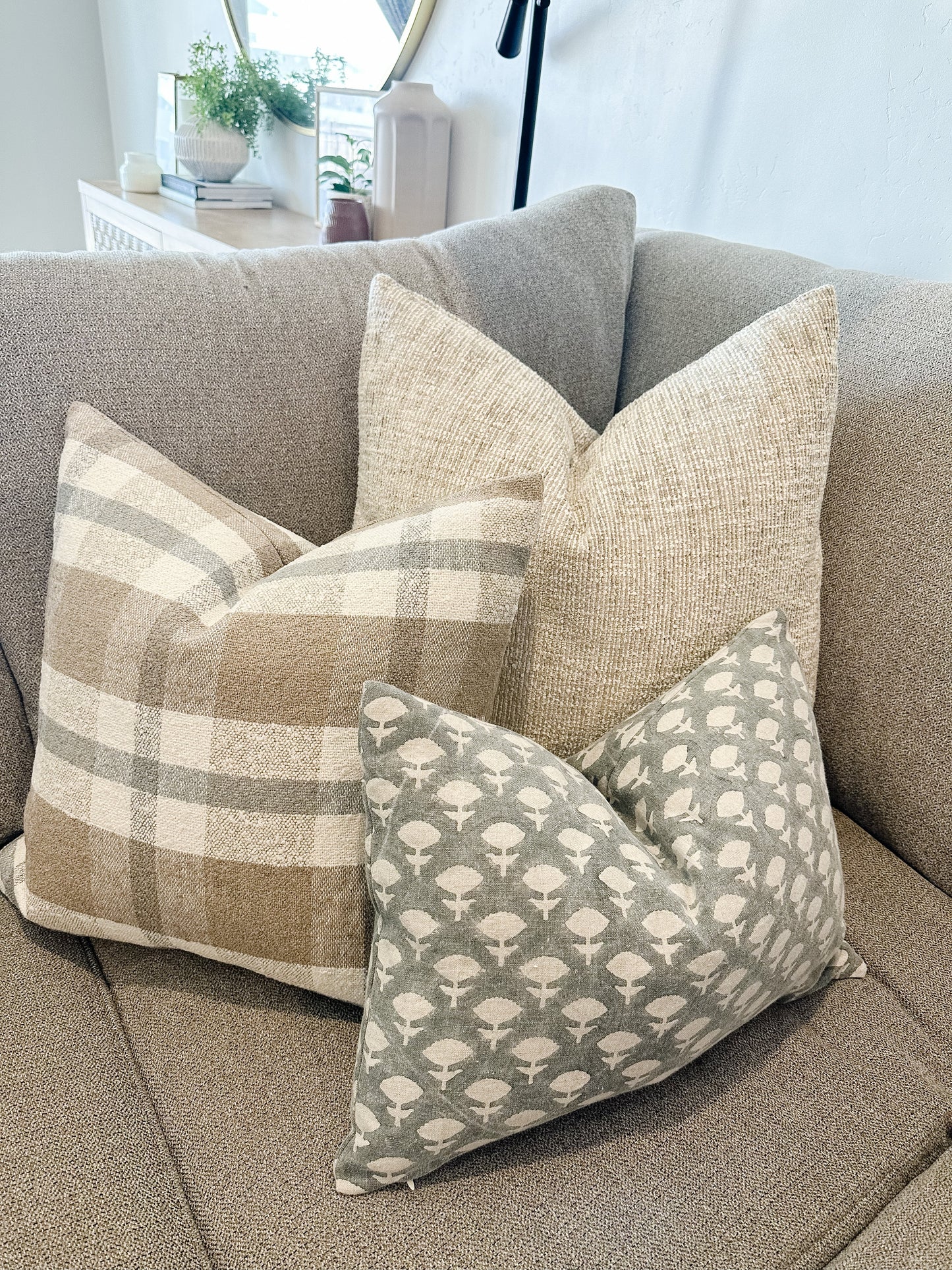 Brown Plaid Pillow Cover