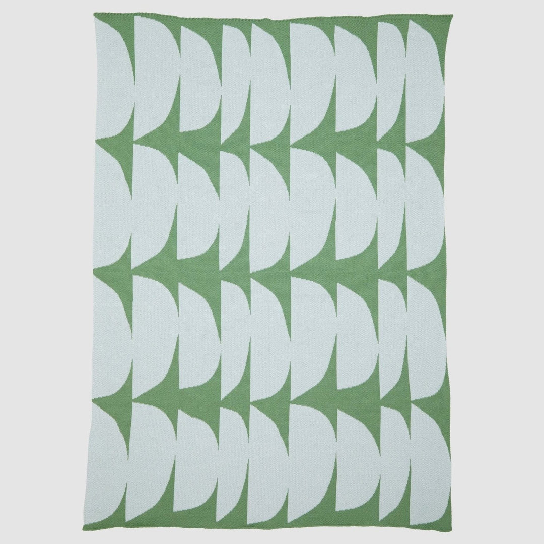 Knit Modern Throw Blanket - Poly Kaareva by Petra Kaksonen