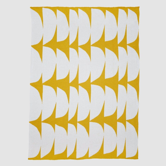 Knit Modern Throw Blanket - Poly Kaareva by Petra Kaksonen
