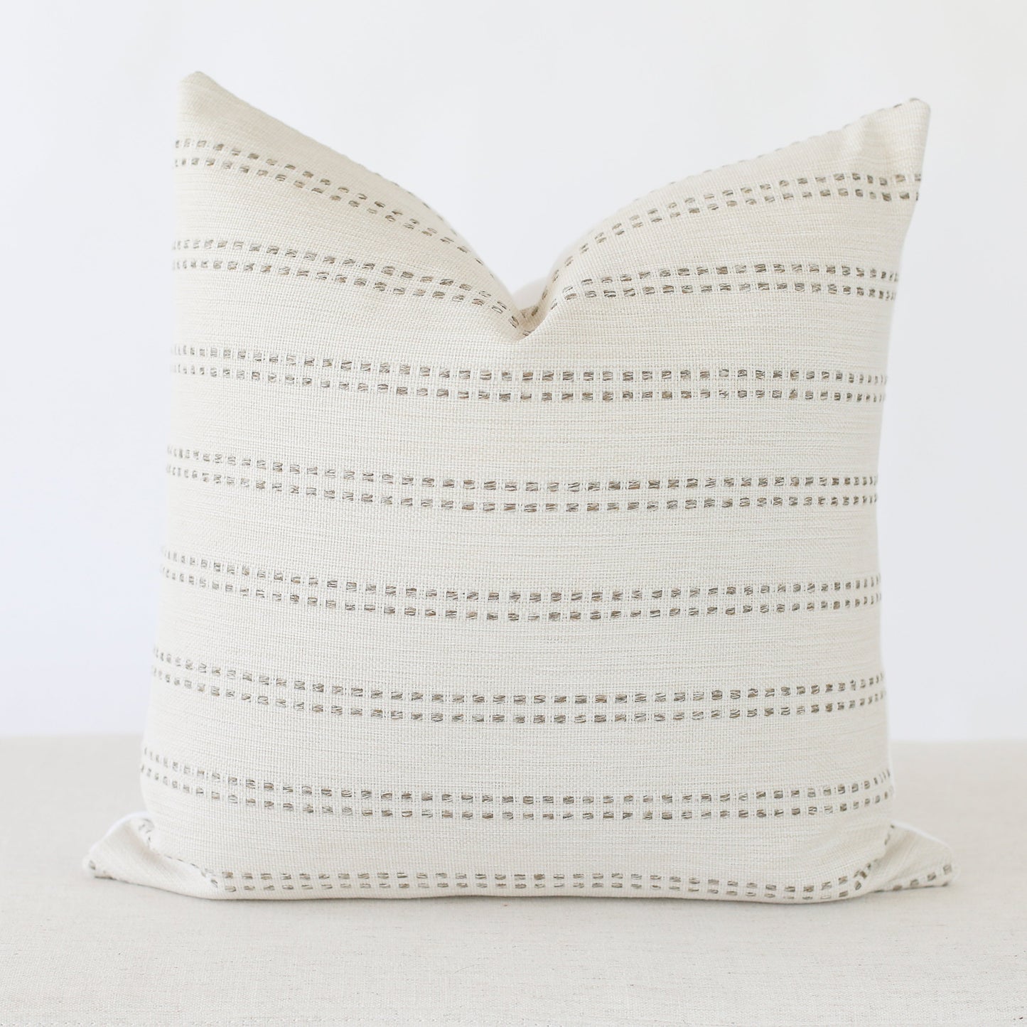 Tatum Stripe Grey Throw Pillow